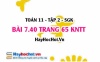 Bài 7.40 trang 65 Toán 11 tập 2 Kết nối tri thức